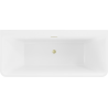 Mexen Volta свободностояща стенна вана 170 x 75 см, бяла/черна, с brushed gold отводнител - 51131707575-55