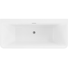 Mexen Volta свободностояща стена 150 x 75 см, бяла/черна, оттичане gun gray brushed - 51131507575-66