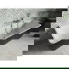 Mexen Volta свободно стояща стена 170 x 75 см, бяла/черна, отвод за вода gun gray четкан - 51131707575-66