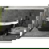 Mexen Монтана свободностояща вана 180 x 80 см, бяла/черна, преливник gun gray четка - 52011808075-66