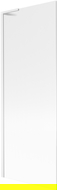 Mexen Next L параван за вана с 1 врата 70 x 150 см, ивици, бял - 895-070-000-03-09-20