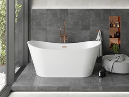 Mexen Montana свободностояща вана 180 x 90 см, бяла, месингова brushed - 52011809000-65