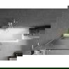 Mexen Next L параван за вана с една врата 80 x 150 cm, райета, бял - 895-080-000-03-09-20