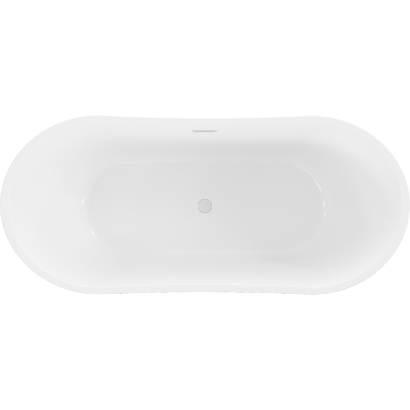 Mexen Montana самостоятелна вана 180 x 90 см, бяла/черна, бяло преливане