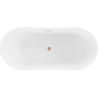 Мексен Монтана свободностояща вана 180 x 90 см, бяла/черна, с brushed меден отвод - 52011809075-65