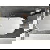 Мексен Монтана свободностояща вана 180 x 90 см, бяла/черна, с brushed меден отвод - 52011809075-65
