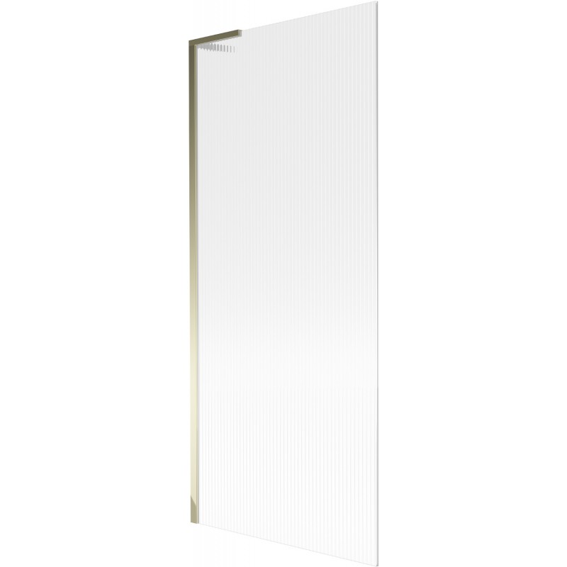 Mexen Next L параван за вана 1-крилен 80 x 150 см, на райета, златен - 895-080-000-03-09-50