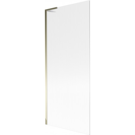 Mexen Next L параван за вана 1-крилен 80 x 150 см, на райета, златен - 895-080-000-03-09-50