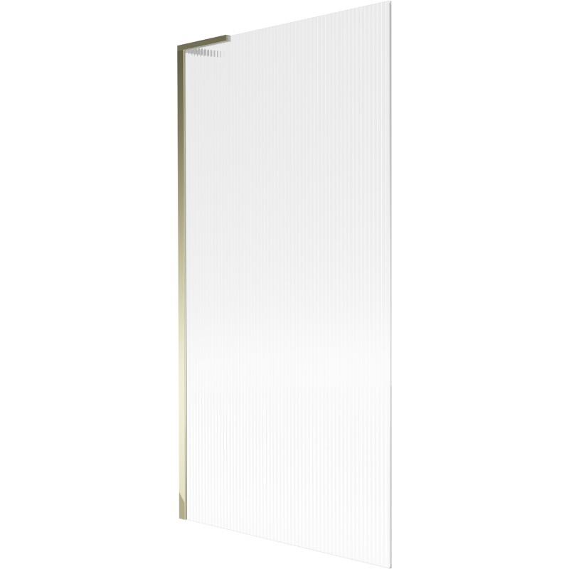 Mexen Next L параван за вана с едно крило 90 x 150 см, райета, златен - 895-090-000-03-09-50