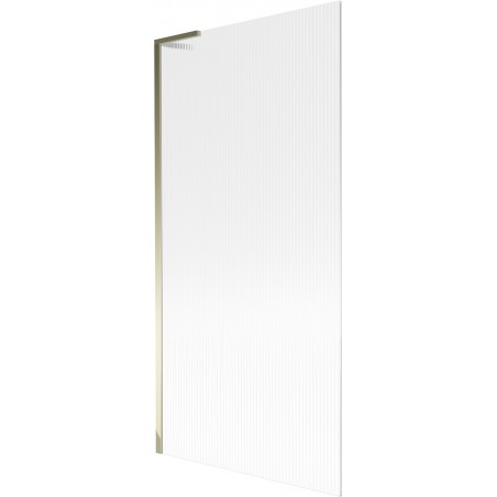 Mexen Next L параван за вана с едно крило 90 x 150 см, райета, златен - 895-090-000-03-09-50