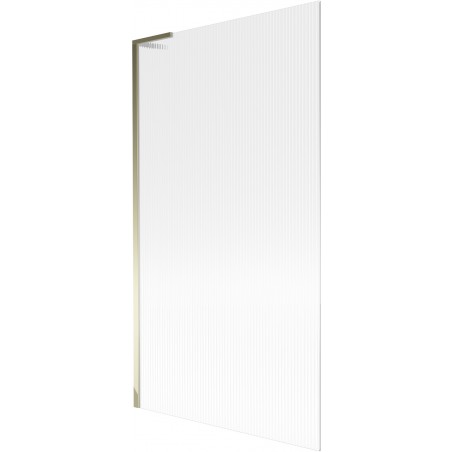 Mexen Next L параван за вана, 1-крилов, 100 x 150 см, райета, златист - 895-100-000-03-09-50