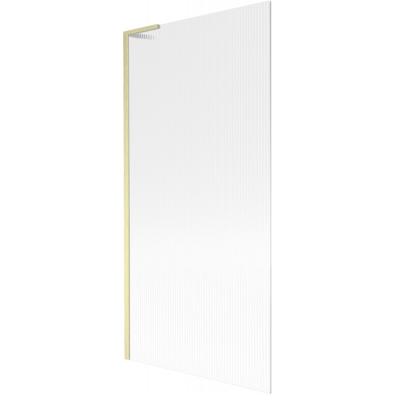 Mexen Next L параван за вана с 1 крило 90 x 150 см, ивици, златисто матово - 895-090-000-03-09-55