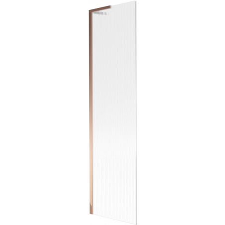 Mexen Next L преграда за вана 1-крило 50 x 150 см, райета, розово злато - 895-050-000-03-09-60