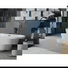 Мексен Луна свободностояща вана 160 x 75 см, бяла, черен отвод - 52031607500-70