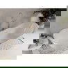 Mexen Celia свободностояща вана 170 x 75 см, бяла, златен brushed overflow - 52331707500-55