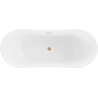 Mexen Celia свободностояща вана 170 x 75 cm, бяла, преливник четкана мед - 52331707500-65