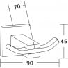 Mexen Vane двойна кука за кърпи, златна - 7020935-50
