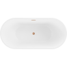 Mexen Luna свободно стояща вана 170 x 80 см, бяла, с кориран месинг - 52031708000-65