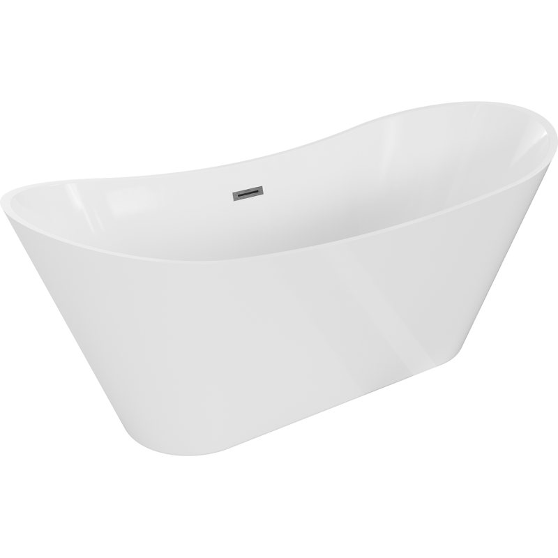 Mexen Celia самостоятелна вана 170 x 75 см, бяла, преливник gun gray четка - 52331707500-66