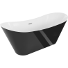 Mexen Celia свободностояща вана 170 x 75 cm, бяла/черна, преливник хром - 52331707575-01