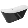 Mexen Celia свободно стояща вана 170 x 75 см, бяла/черна, преливник пистолет
