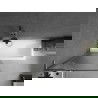 Mexen Next L параван за вана, еднокрилен 80 x 150 см, райета, четкано сиво - 895-080-000-03-09-66