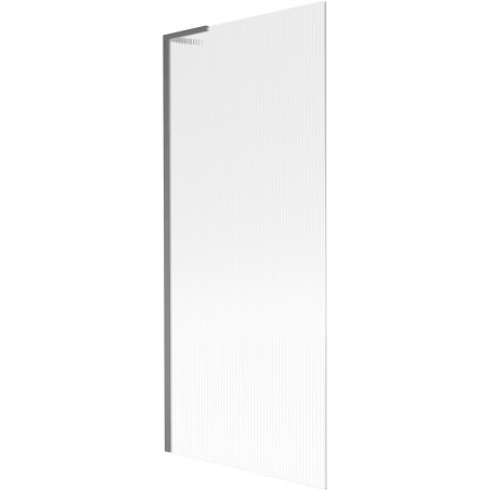 Mexen Next L параван за вана с 1 крило 80 x 150 см, ивици, четка Gun Gray - 895-080-000-03-09-66