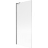 Mexen Next L параван за вана с 1 крило 80 x 150 см, ивици, четка Gun Gray - 895-080-000-03-09-66
