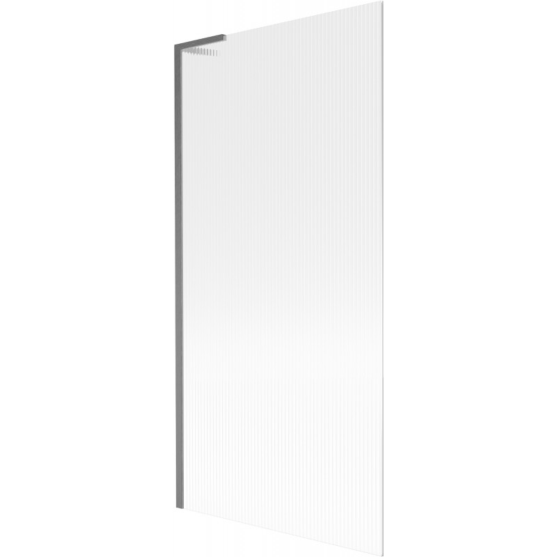 Mexen Next L параван за вана 1-панелен 90 x 150 см, ивици, матово сиво - 895-090-000-03-09-66