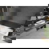 Mexen Next L параван за вана с 1 крило 100 x 150 см, ивици, четка gun сиво - 895-100-000-03-09-66