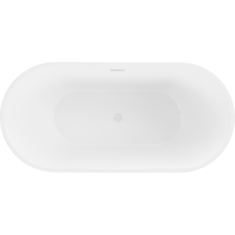 Mexen Luna свободно стояща вана 150 x 75 cm, бяла/черна, бял преливник - 52031507575-20