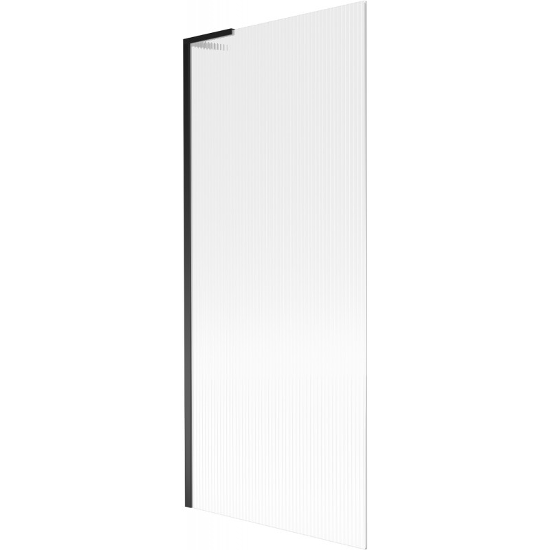 Mexen Next L параван за вана 1-крилен 80 x 150 см, ивици, черен - 895-080-000-03-09-70