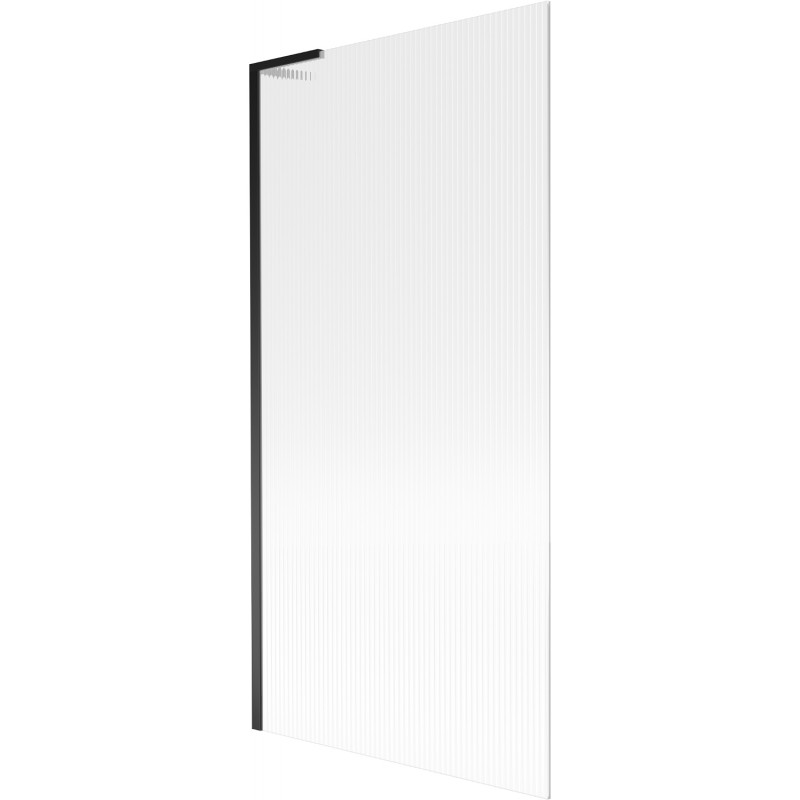 Mexen Next L екран за вана с 1 крило 90 x 150 см, ивици, черен - 895-090-000-03-09-70