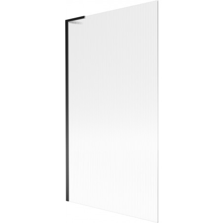 Mexen Next L вана екран с 1 крило 100 x 150 cm, райета, черен - 895-100-000-03-09-70