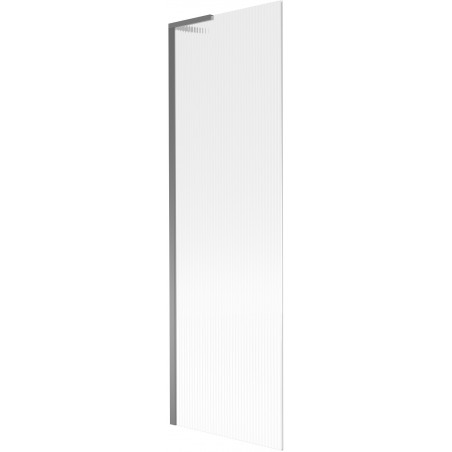 Mexen Next L плъзгаща се преграда за вана 1-крила 60 x 150 см, ивици, gun metal - 895-060-000-03-09-95