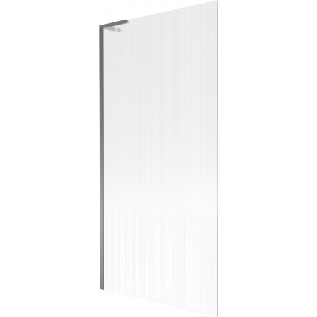 Mexen Next L параван за вана 1-крилен 90 x 150 см, райета, оръжеен метал - 895-090-000-03-09-95