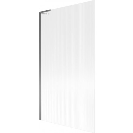 Mexen Next L параван за вана 1-крилен 100 x 150 см, райета, оръжеен метал - 895-100-000-03-09-95