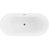 Mexen Luna самостоятелна вана 180 x 80 см, бяла/черна, розово злато отгоре - 52031808075-60