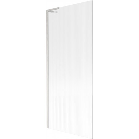 Mexen Next L преграда за вана 1-крилна 80 x 150 см, ивици, четкан никел - 895-080-000-03-09-97