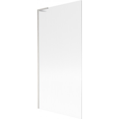 Mexen Next L параван за вана с 1 крило 90 x 150 см, райета, матиран никел - 895-090-000-03-09-97