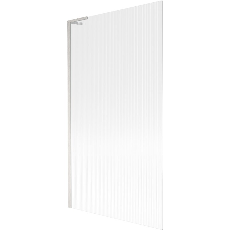 Mexen Next L преграда за вана 1-крило 100 x 150 см, ивици, четкан никел - 895-100-000-03-09-97