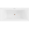 Mexen Nita самостоятелна вана 170 x 80 см, бяла, с brushed меден преливник - 52091708000-65