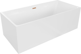 Mexen Nita самостоятелна вана 170 x 80 см, бяла, с brushed меден преливник - 52091708000-65