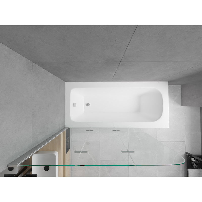 Mexen Vega правоъгълна вана 180 x 80 cm с корпус и 3-крилен параван 120 cm,