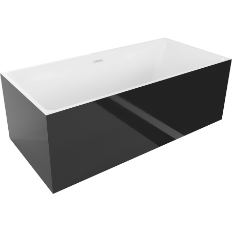 Mexen Nita свободностояща вана 170 x 80 см, бяла/черна, бял преливник - 52091708075-20