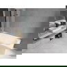 Mexen Vega правоъгълна вана 180 x 80 см с обков и 3-делен параван 120 см, прозрачен, черен - 550118080X9012037000
