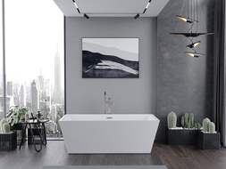 Mexen Lita свободностояща вана 170 x 75 см, бяла, броня никел мат - 52121707500-97