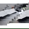 Mexen Lita свободностояща вана 170 x 75 см, бяла/черна, brushed меден отвод - 52121707575-65
