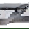 Mexen Lita вана самостоятелна 170 x 75 см, бяла/черна, преливник gun gray четкан - 52121707575-66