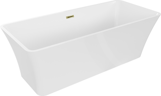 Mexen Tonia самостояща вана 170 x 75 cm, бяла, златен прелив - 52171707500-50